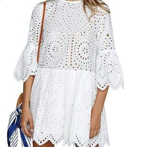 Crochet white dress